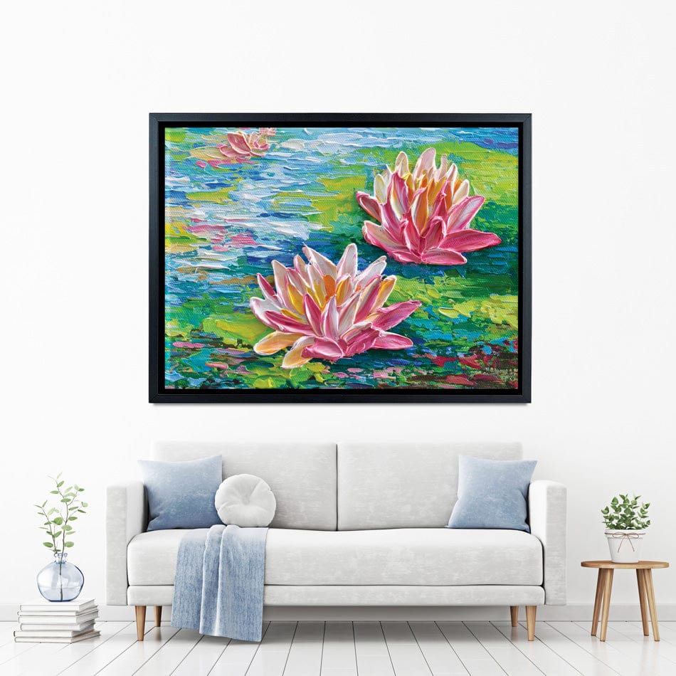 Waterlillies Pond Canvas Print wall art product Olga Tkachyk