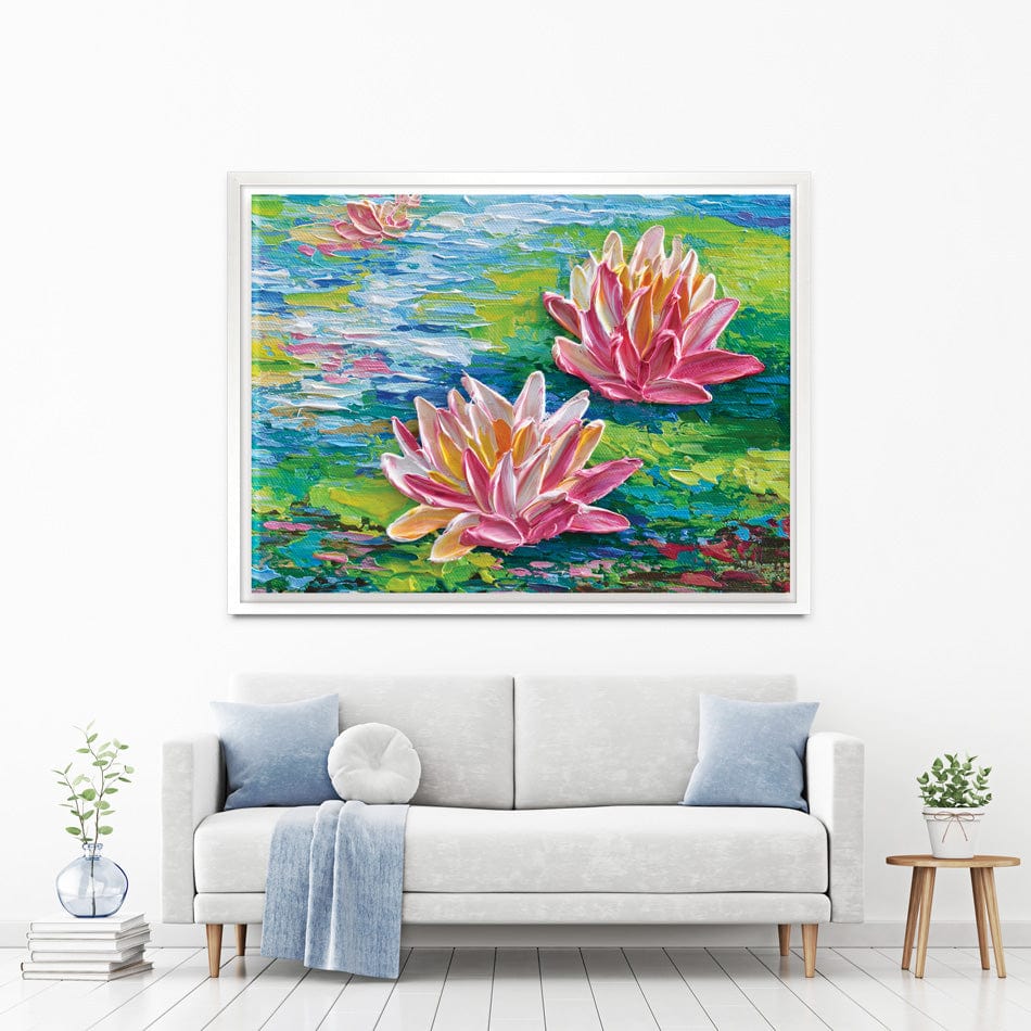 Waterlillies Pond Canvas Print wall art product Olga Tkachyk