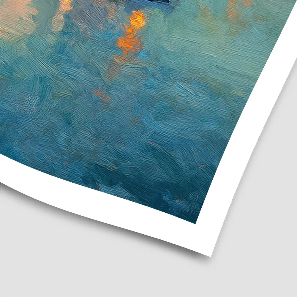 Waterside Evening Square Art Print Waterside Evening Square Art Print wall art product Tanya Ocean