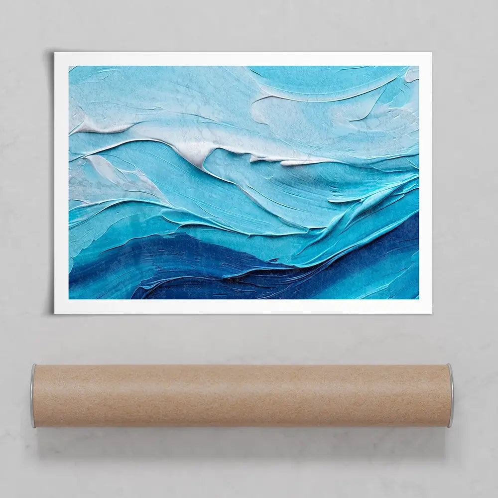 Waves Of Blue Art Print Waves Of Blue Art Print wall art product Art Print Shop