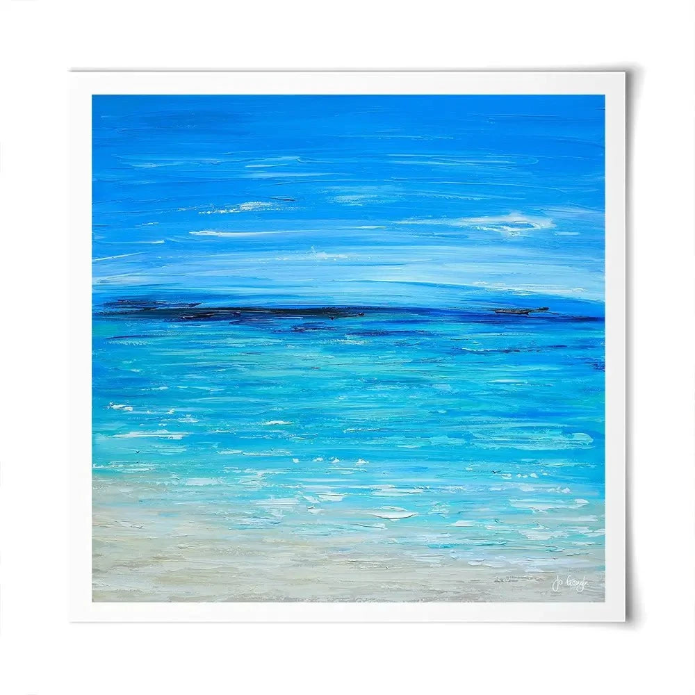 Waves Of Happiness Square Art Print Waves Of Happiness Square Art Print wall art product Jo Gough