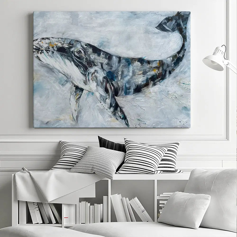 Whale Love Canvas Print Whale Love Canvas Print wall art product Nicola Jane Rowles