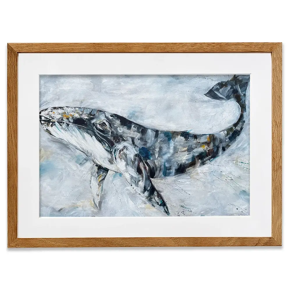 Whale Love Framed Art Print Whale Love Framed Art Print wall art product Nicola Jane Rowles
