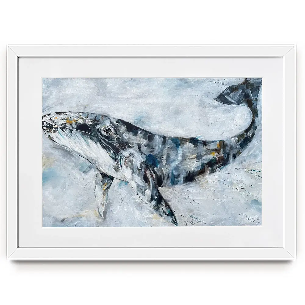 Whale Love Framed Art Print Whale Love Framed Art Print wall art product Nicola Jane Rowles