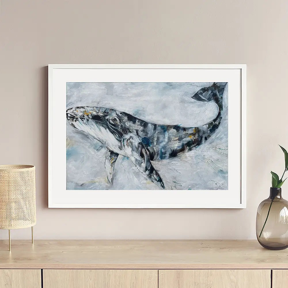 Whale Love Framed Art Print Whale Love Framed Art Print wall art product Nicola Jane Rowles