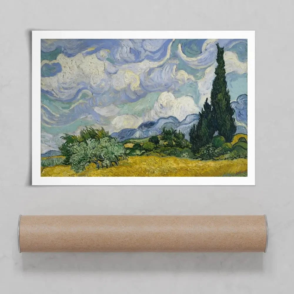 Wheat Field With Cypresses Art Print Wheat Field With Cypresses Art Print wall art product Vincent Van Gogh