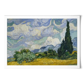 Wheat Field With Cypresses Art Print Wheat Field With Cypresses Art Print wall art product Vincent Van Gogh