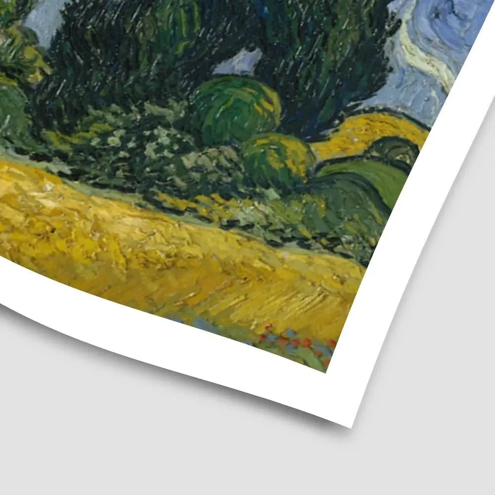 Wheat Field With Cypresses Art Print Wheat Field With Cypresses Art Print wall art product Vincent Van Gogh