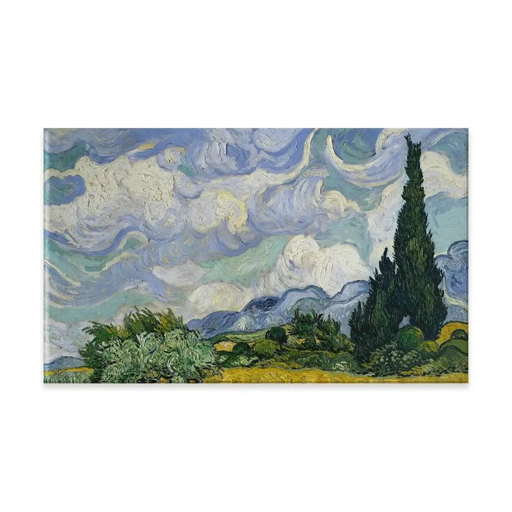 Wheat Field With Cypresses Canvas Print Wheat Field With Cypresses Canvas Print wall art product Vincent Van Gogh