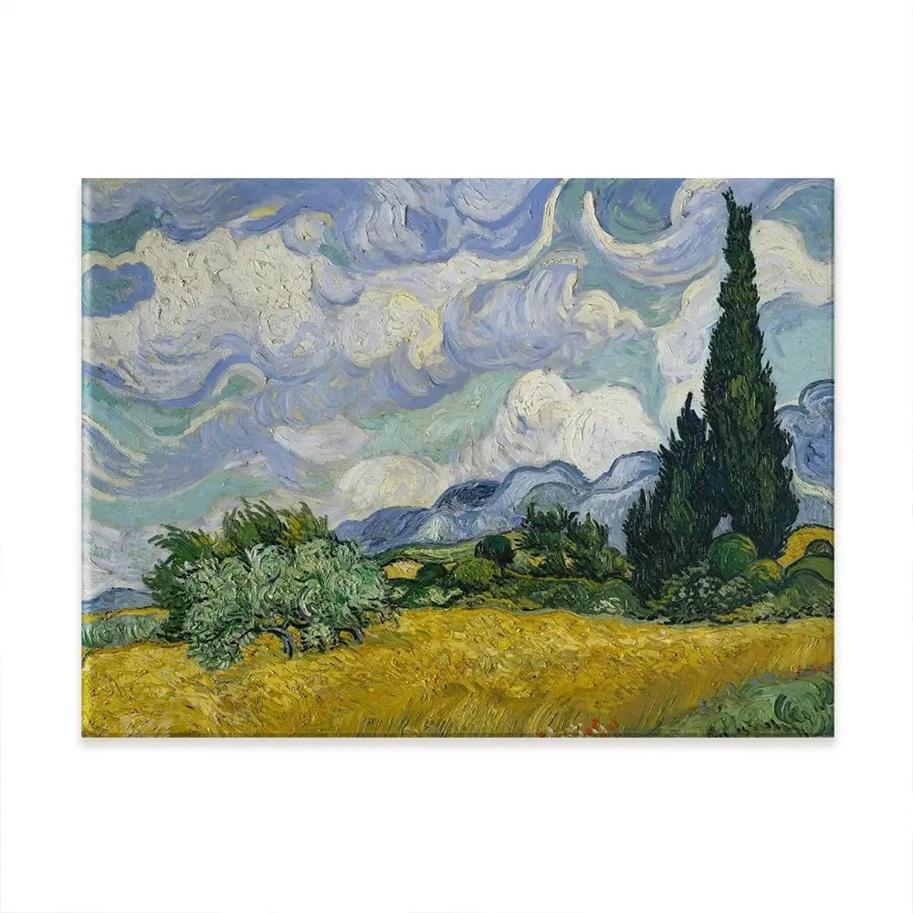 Wheat Field With Cypresses Canvas Print Wheat Field With Cypresses Canvas Print wall art product Vincent Van Gogh
