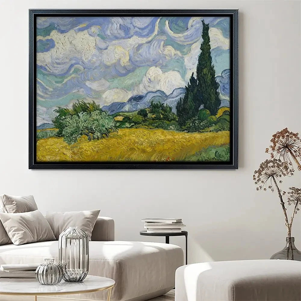Wheat Field With Cypresses Canvas Print Wheat Field With Cypresses Canvas Print wall art product Vincent Van Gogh