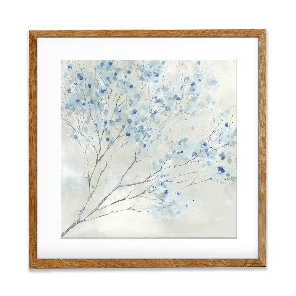Whispered Branch Bloom Square Framed Art Print Whispered Branch Bloom Square Framed Art Print wall art product Chromatic Storm Studio
