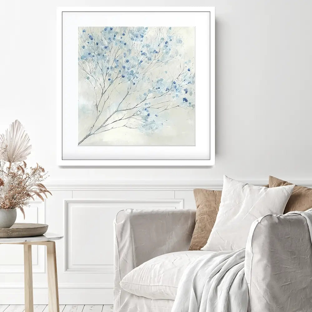 Whispered Branch Bloom Square Framed Art Print Whispered Branch Bloom Square Framed Art Print wall art product Chromatic Storm Studio
