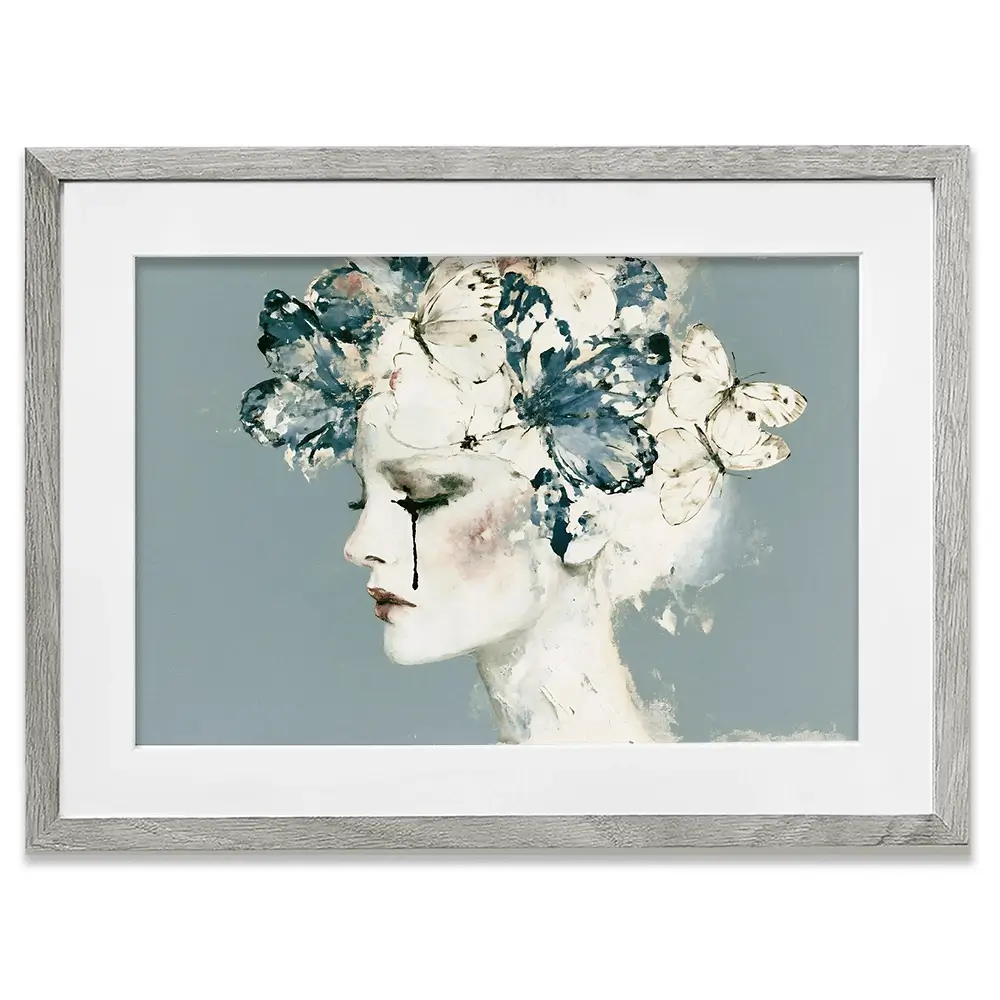 Whispered Butterfly Reverie Framed Art Print Whispered Butterfly Reverie Framed Art Print wall art product Chromatic Storm Studio