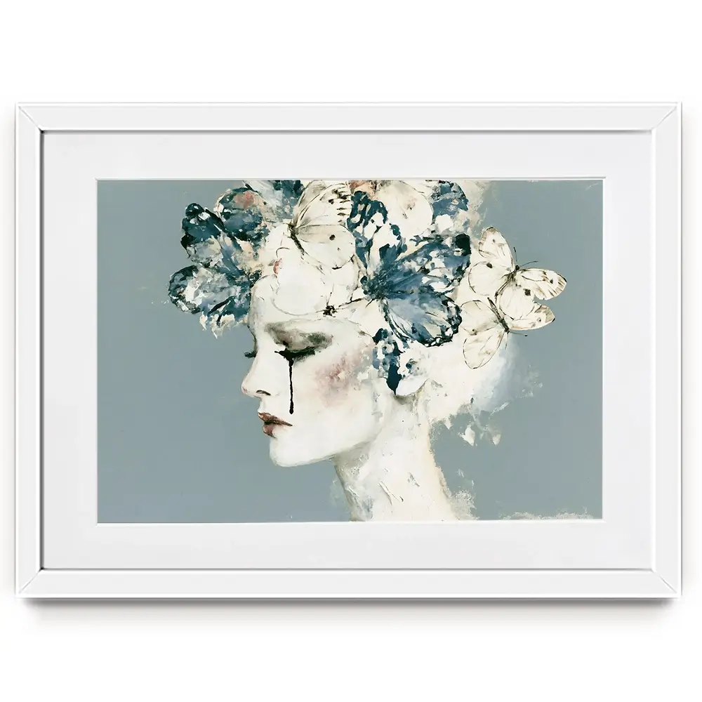 Whispered Butterfly Reverie Framed Art Print Whispered Butterfly Reverie Framed Art Print wall art product Chromatic Storm Studio