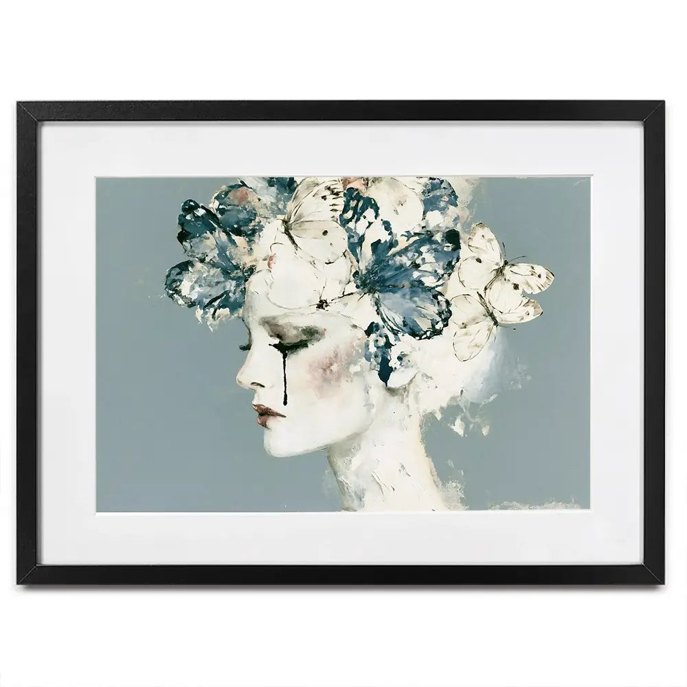 Whispered Butterfly Reverie Framed Art Print Whispered Butterfly Reverie Framed Art Print wall art product Chromatic Storm Studio