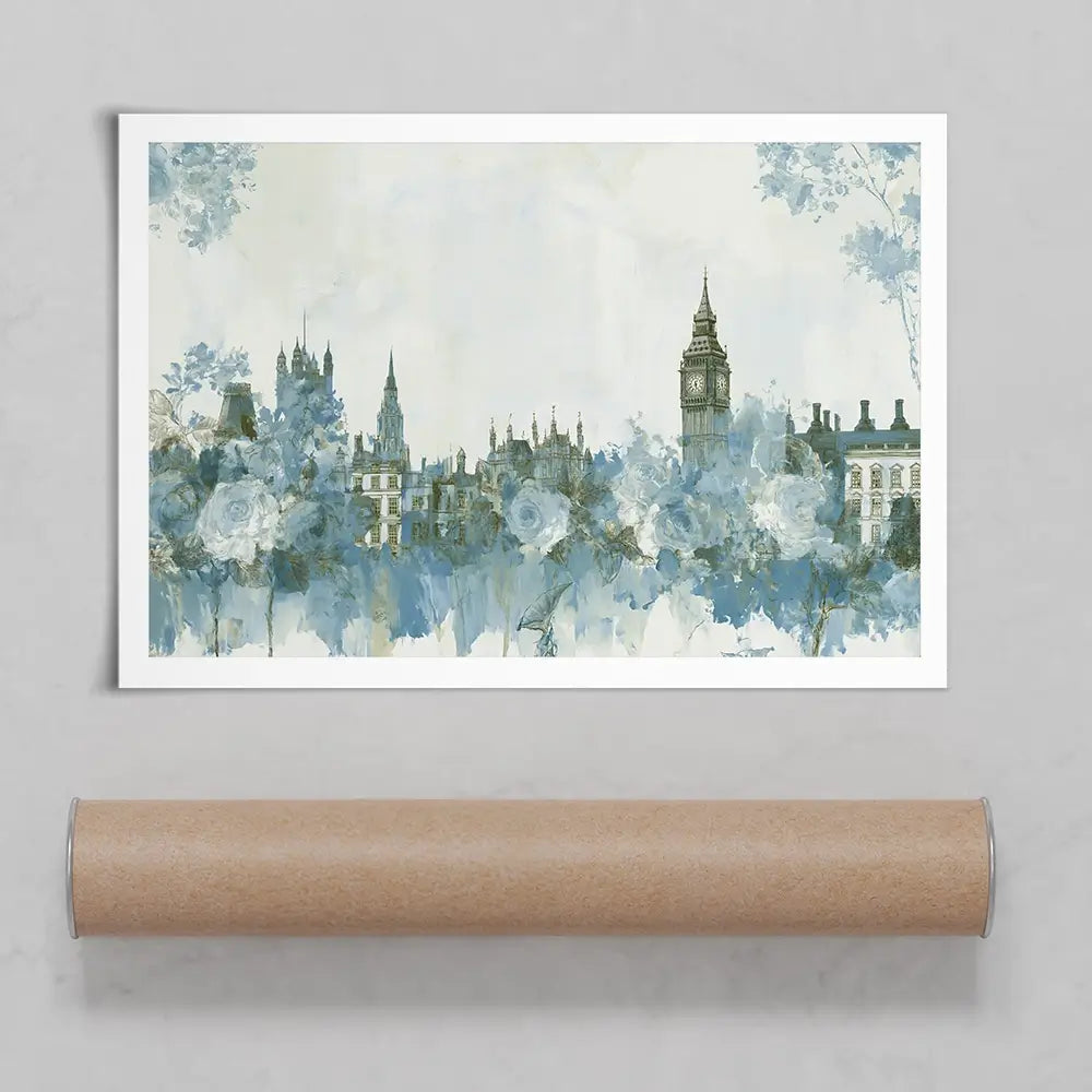 Whispered City Skyline Sketch Art Print Whispered City Skyline Sketch Art Print wall art product Chromatic Storm Studio