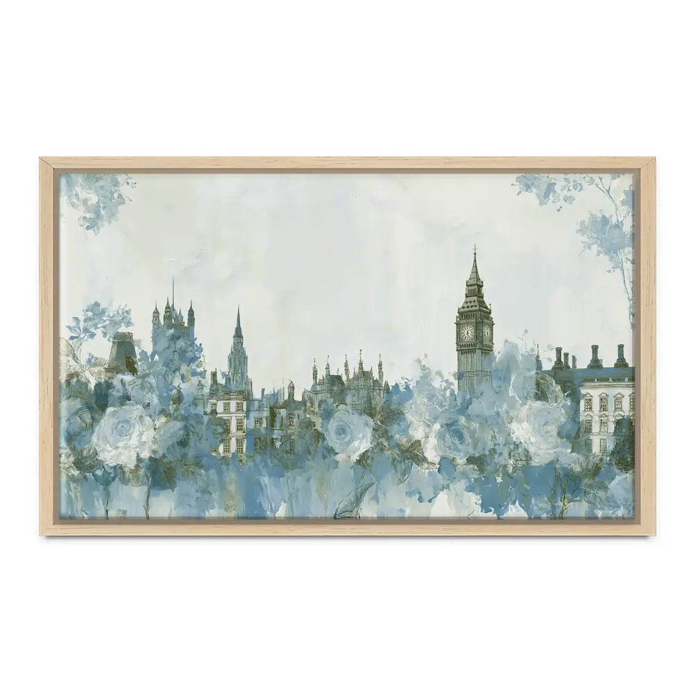 Whispered City Skyline Sketch Canvas Print Whispered City Skyline Sketch Canvas Print wall art product Chromatic Storm Studio