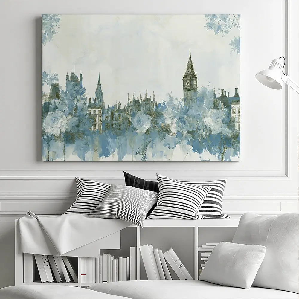 Whispered City Skyline Sketch Canvas Print Whispered City Skyline Sketch Canvas Print wall art product Chromatic Storm Studio