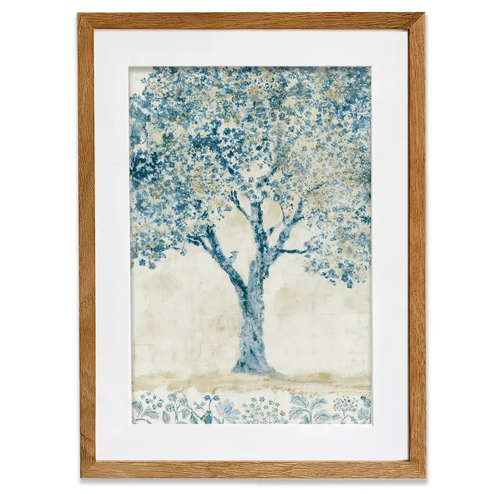 Whispered Indigo Tree Framed Art Print Whispered Indigo Tree Framed Art Print wall art product Chromatic Storm Studio