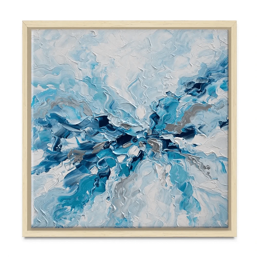 Whispering Blue Square Canvas Print Whispering Blue Square Canvas Print wall art product Olga Tkachyk