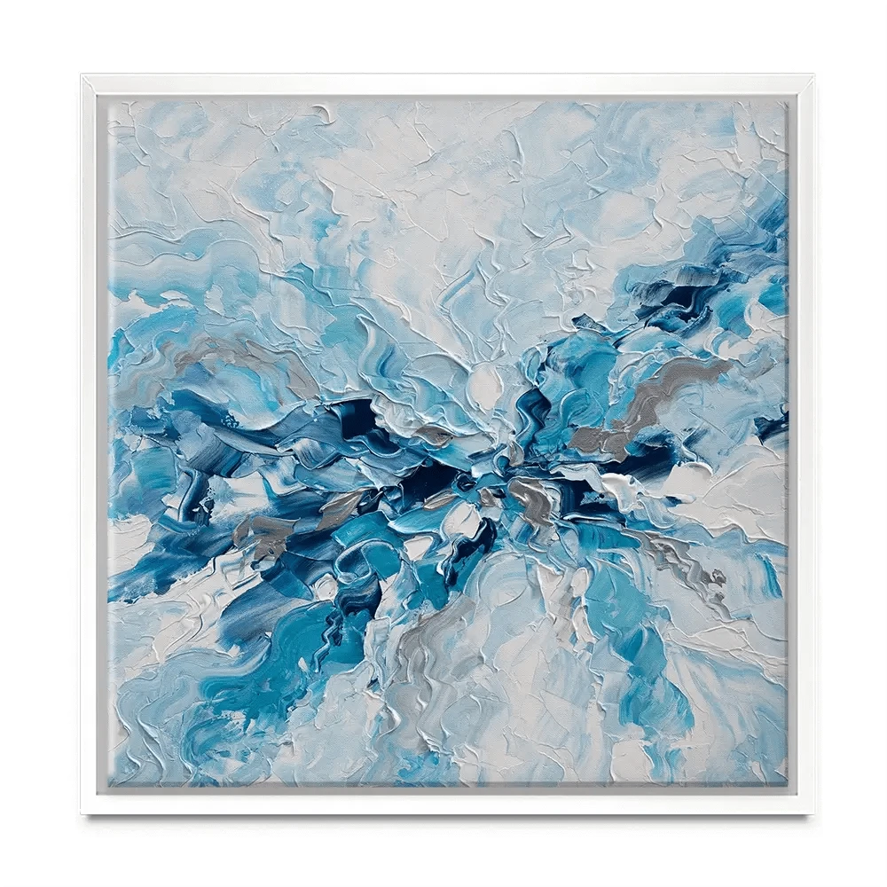 Whispering Blue Square Canvas Print Whispering Blue Square Canvas Print wall art product Olga Tkachyk