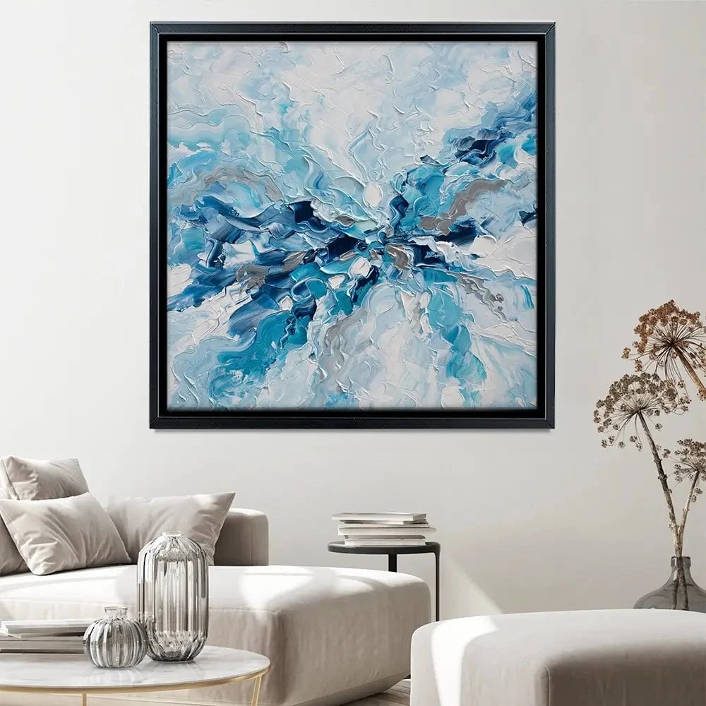 Whispering Blue Square Canvas Print Whispering Blue Square Canvas Print wall art product Olga Tkachyk