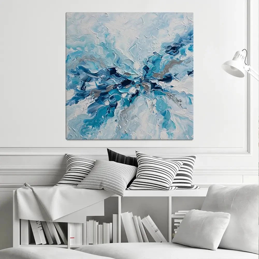 Whispering Blue Square Canvas Print Whispering Blue Square Canvas Print wall art product Olga Tkachyk
