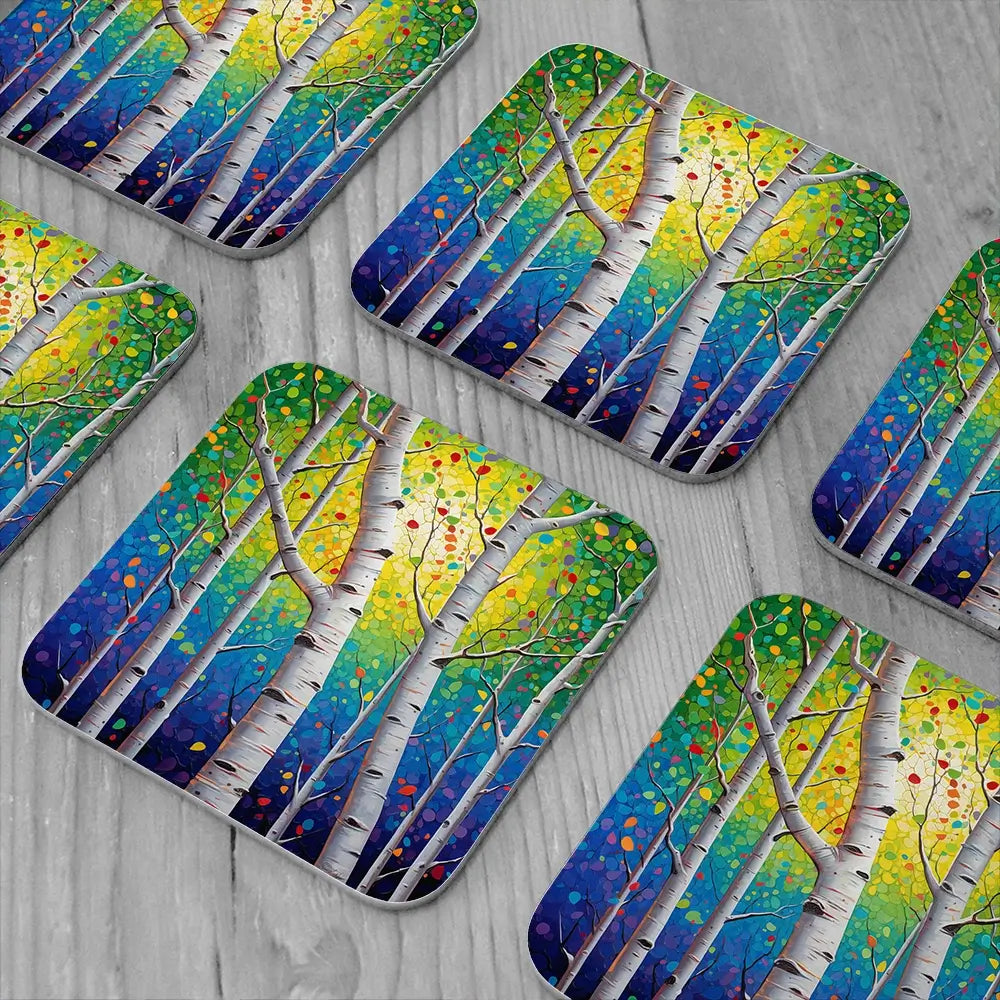 Whispering Woods Coaster Set Whispering Woods Coaster Set wall art product Lena Owens - Independent