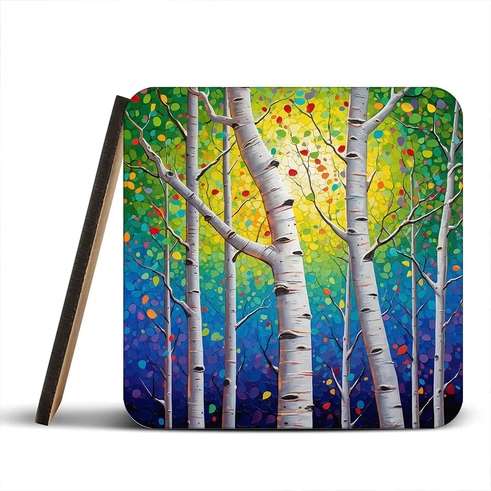 Whispering Woods Coaster Set Whispering Woods Coaster Set wall art product Lena Owens - Independent