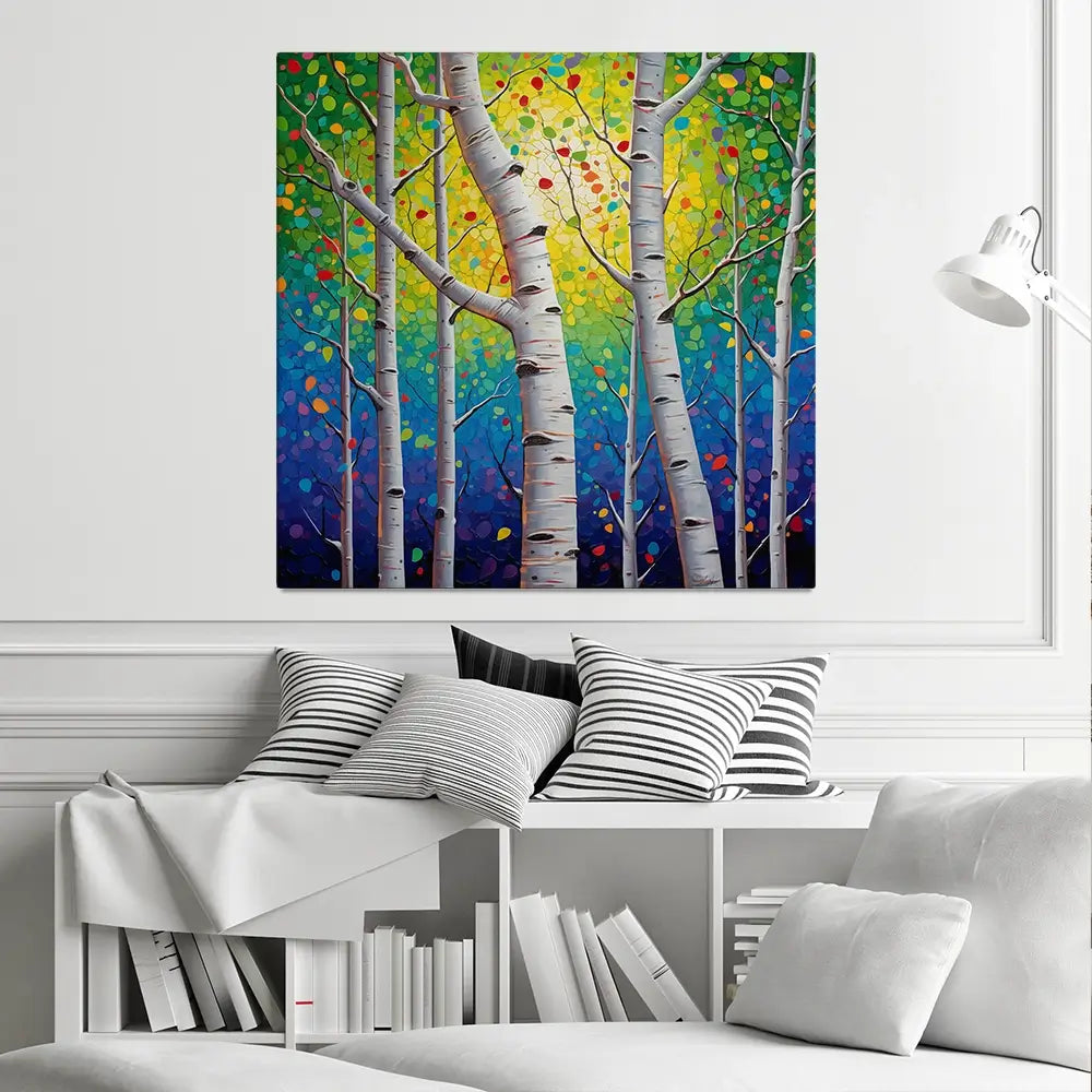 Whispering Woods Square Canvas Print Whispering Woods Square Canvas Print wall art product Lena Owens - Independent