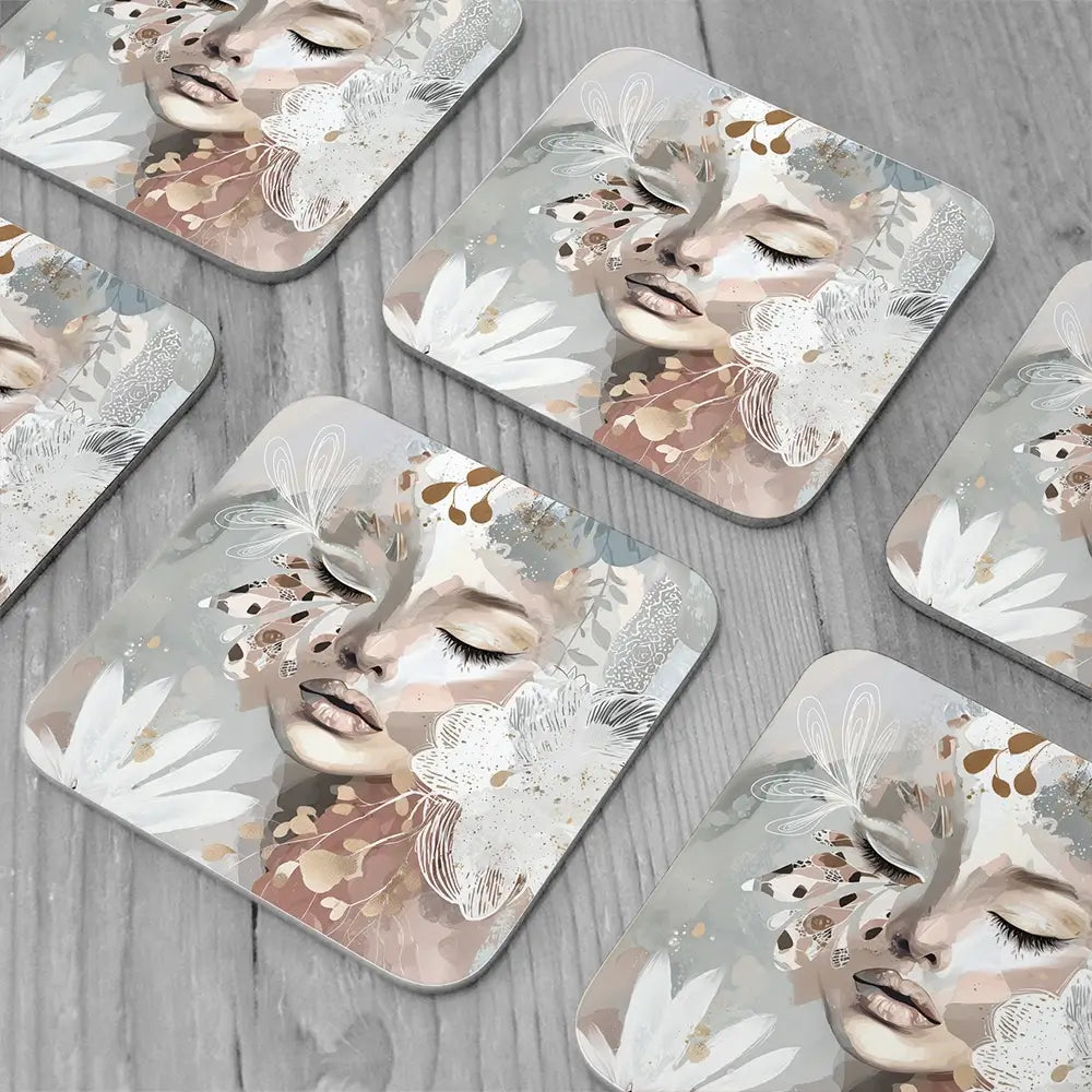 Whisperwing Coaster Set Whisperwing Coaster Set wall art product Bella Eve