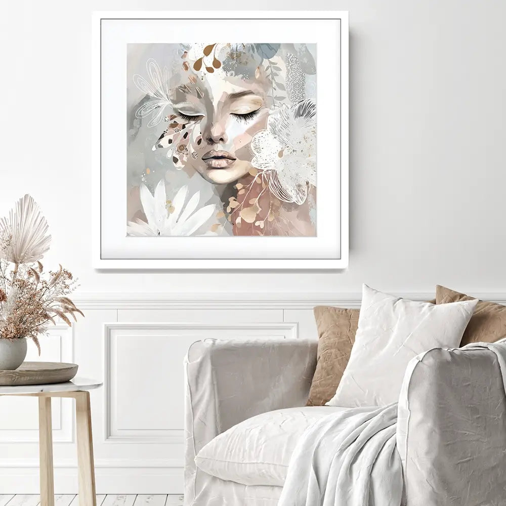 Whisperwing Square Framed Art Print Whisperwing Square Framed Art Print wall art product Bella Eve