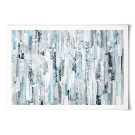 White And Blue Stripes Art Print White And Blue Stripes Art Print wall art product openeyed / Shutterstock