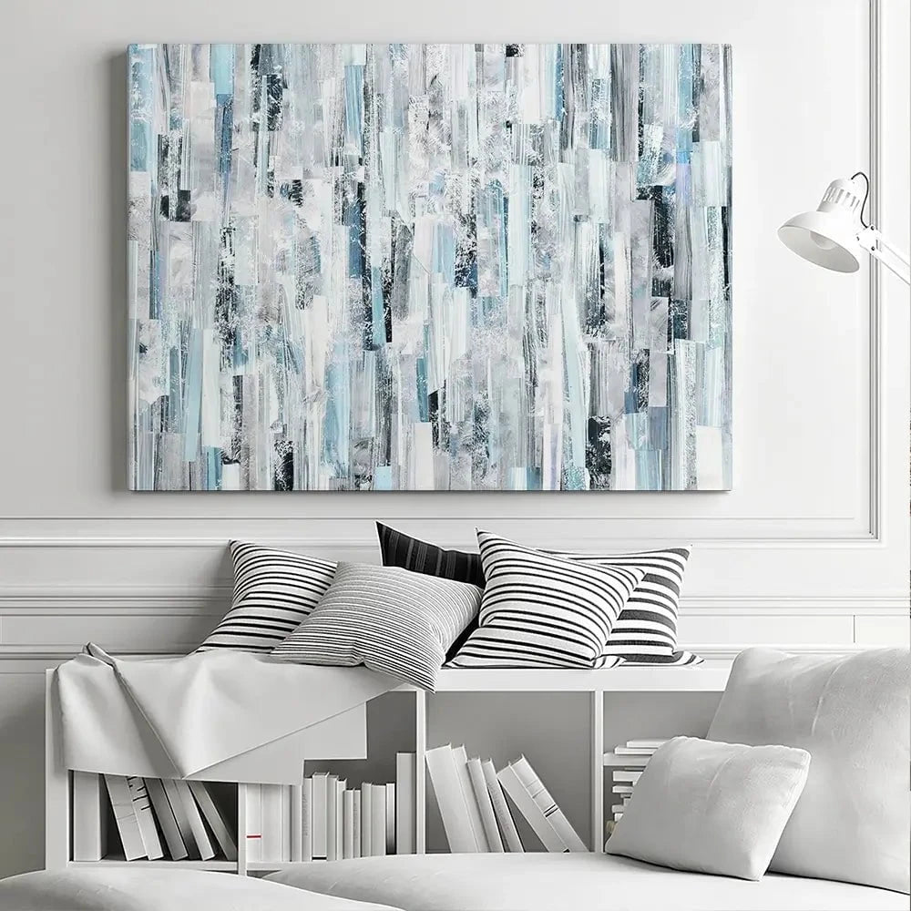 White And Blue Stripes Canvas Print White And Blue Stripes Canvas Print wall art product openeyed / Shutterstock