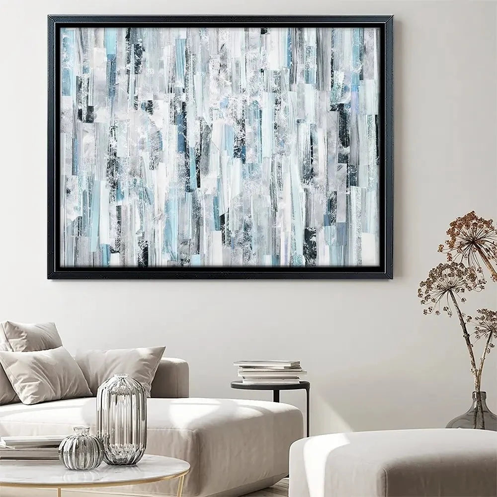 White And Blue Stripes Canvas Print White And Blue Stripes Canvas Print wall art product openeyed / Shutterstock