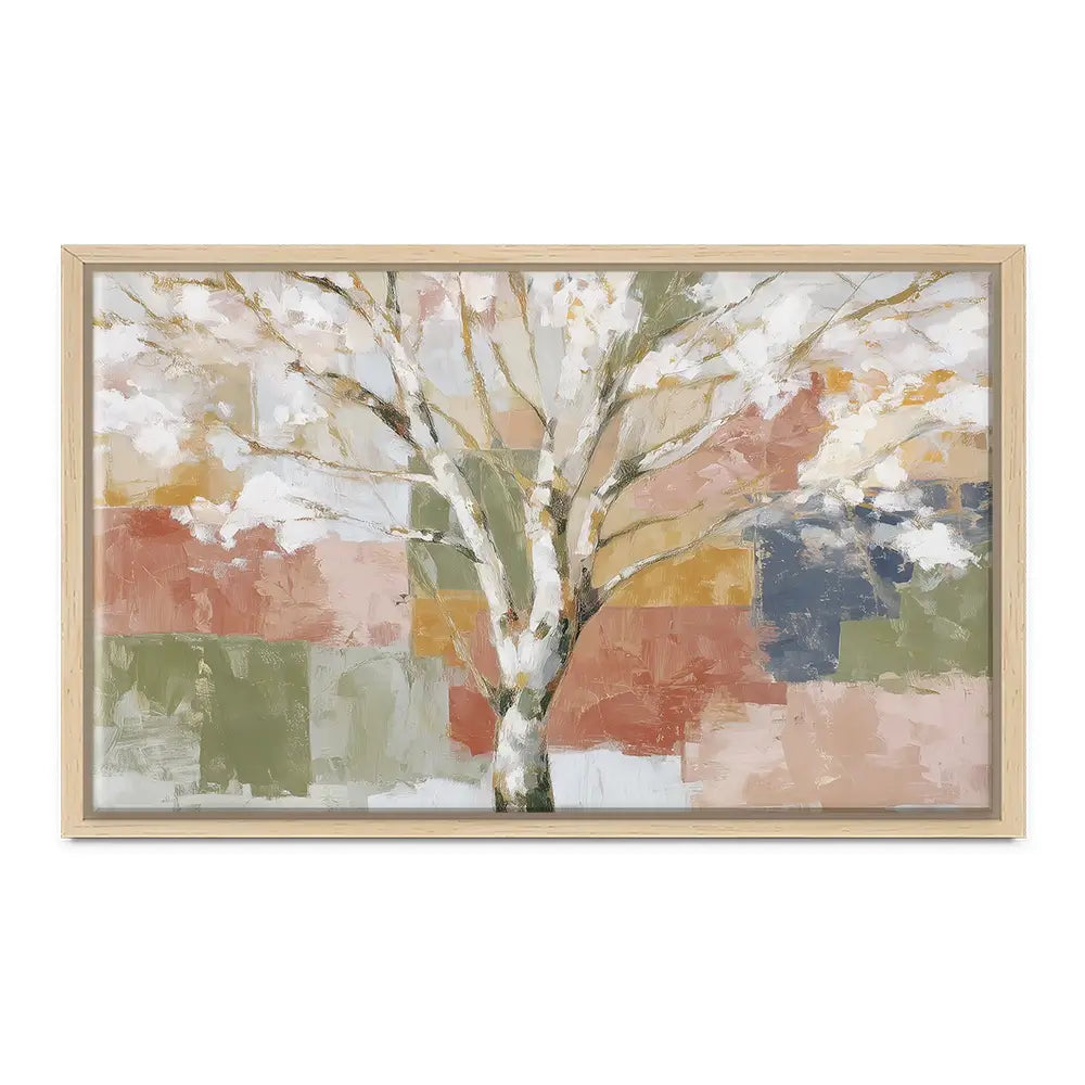 White Birch In Abstract Landscape Canvas Print White Birch In Abstract Landscape Canvas Print wall art product Chromatic Storm Studio