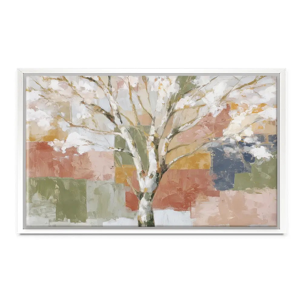 White Birch In Abstract Landscape Canvas Print White Birch In Abstract Landscape Canvas Print wall art product Chromatic Storm Studio
