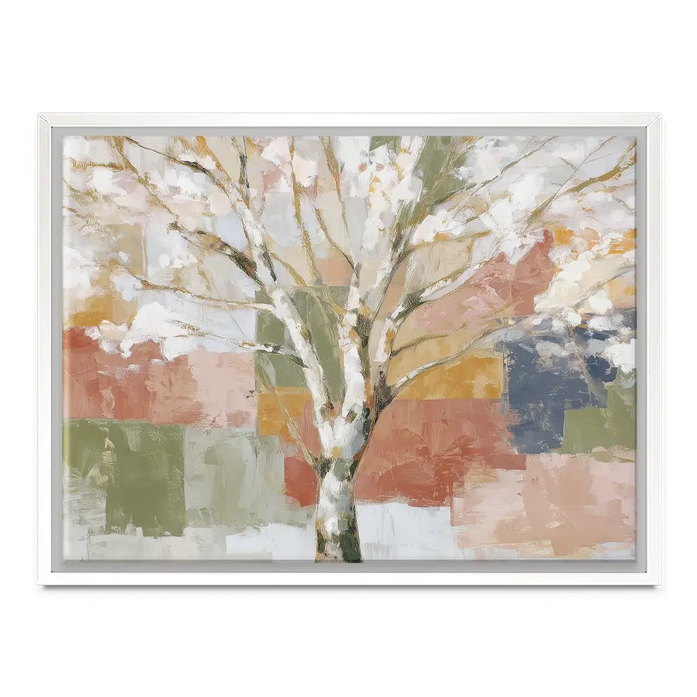 White Birch In Abstract Landscape Canvas Print White Birch In Abstract Landscape Canvas Print wall art product Chromatic Storm Studio