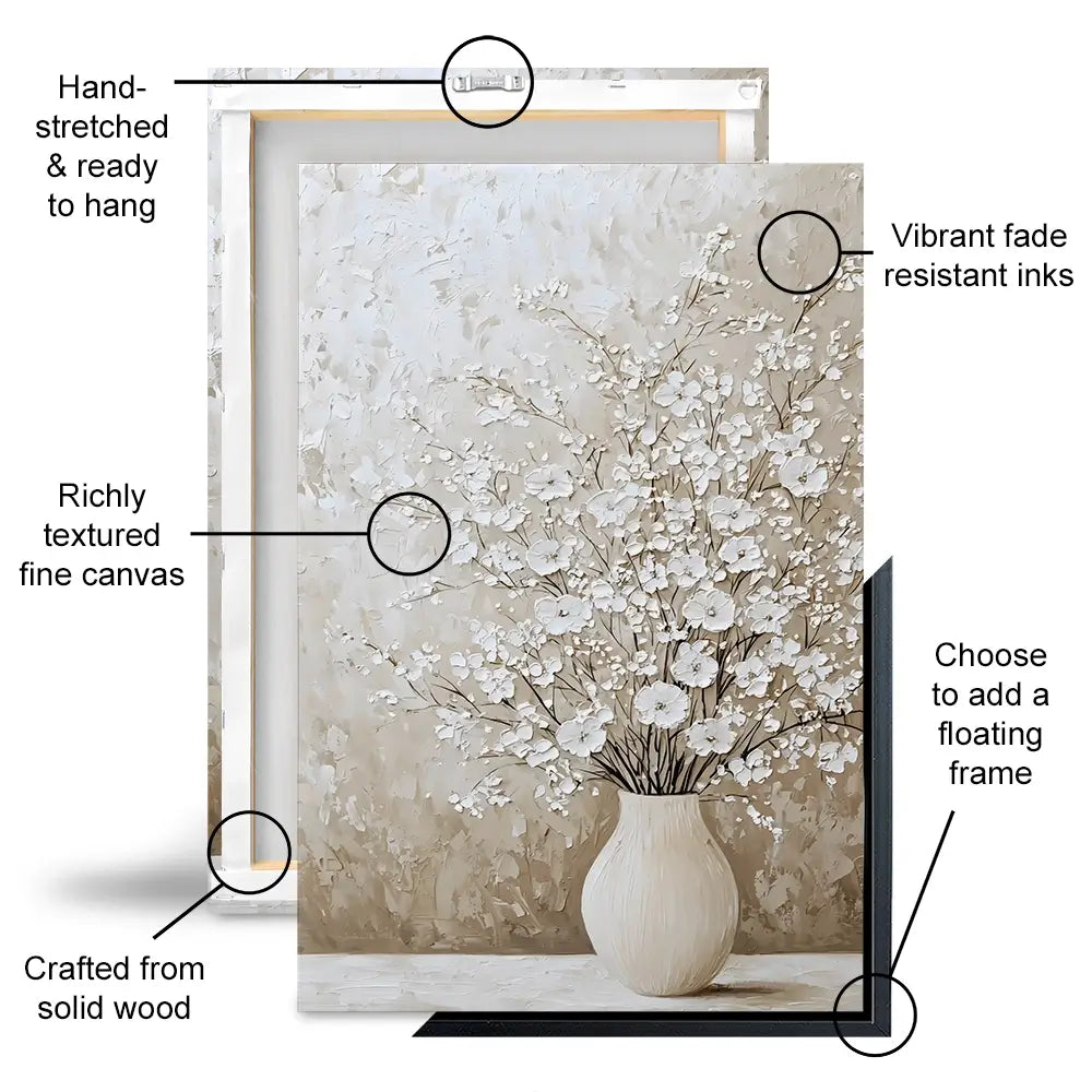 White Cherry Blossoms Canvas Print White Cherry Blossoms Canvas Print wall art product Franklyn Gregory - Independent