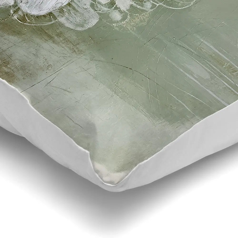 White Dahlia On Sage Cushion White Dahlia On Sage Cushion wall art product Chromatic Storm Studio