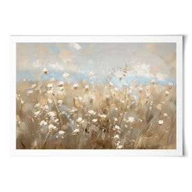 White Flower Field Art Print White Flower Field Art Print wall art product LSR Design Studio - Independent
