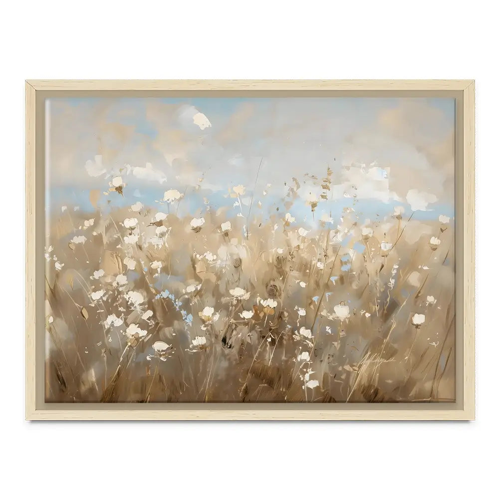 White Flower Field Canvas Print White Flower Field Canvas Print wall art product LSR Design Studio - Independent