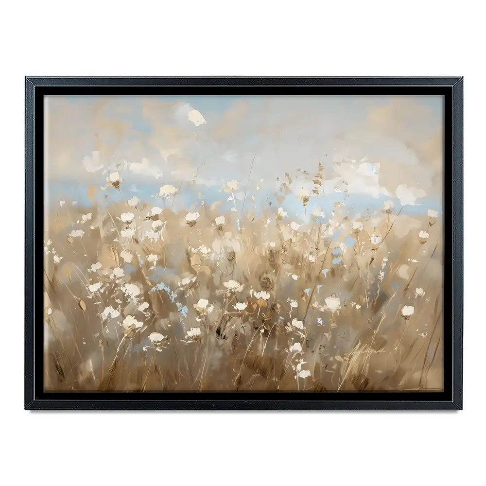 White Flower Field Canvas Print White Flower Field Canvas Print wall art product LSR Design Studio - Independent