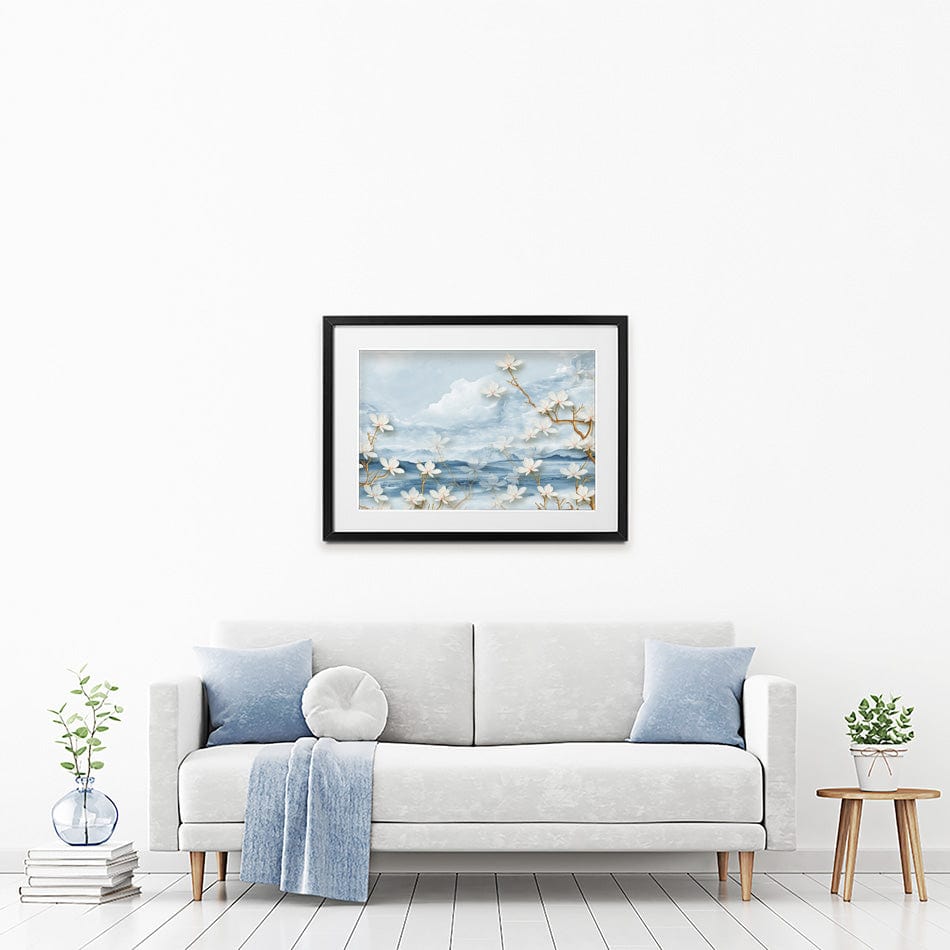 White Flowers Framed Art Print wall art product Tim Kats / Shutterstock