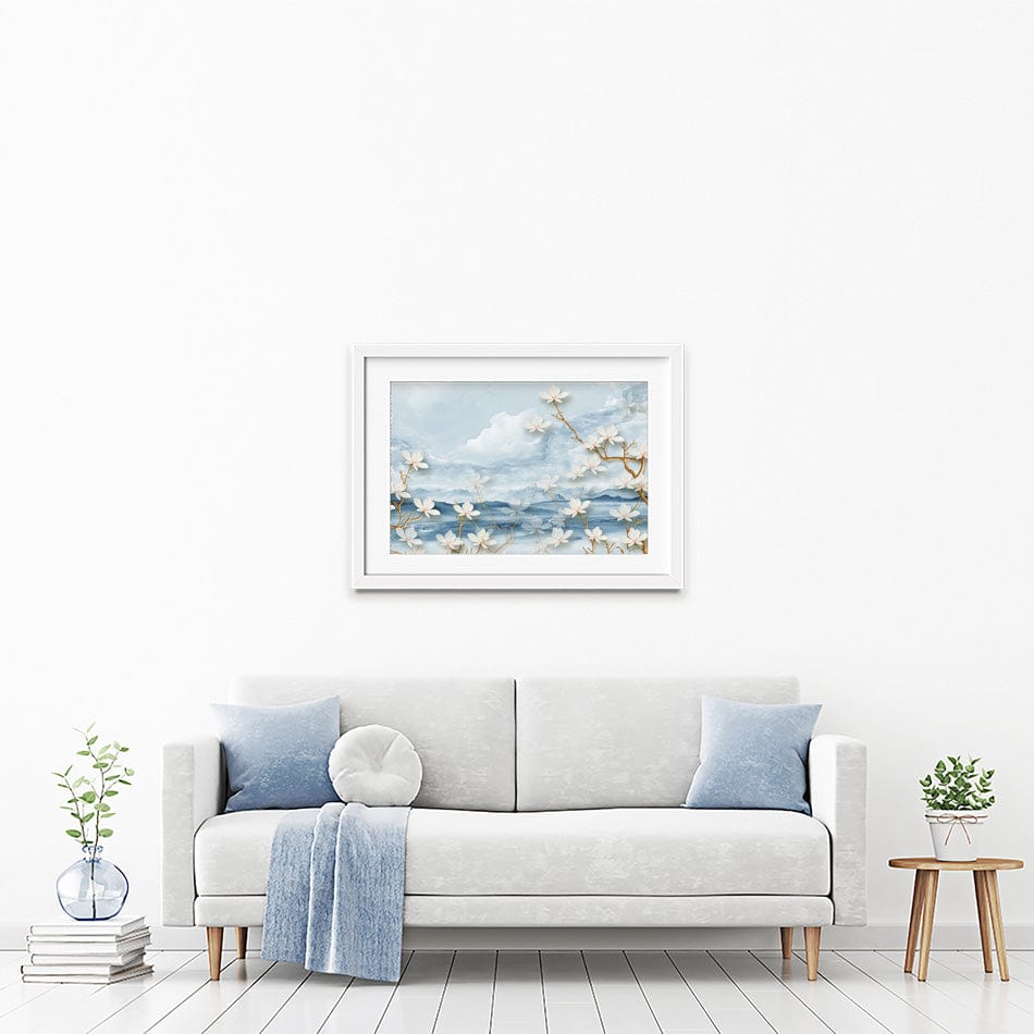 White Flowers Framed Art Print wall art product Tim Kats / Shutterstock