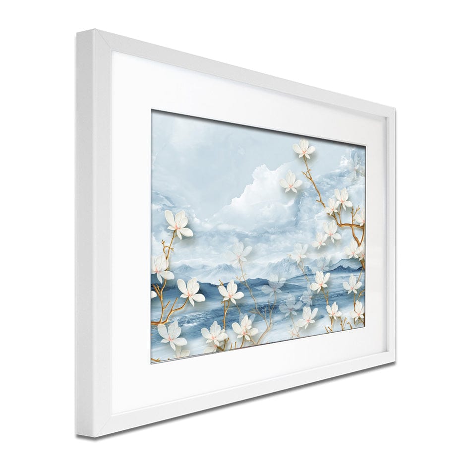 White Flowers Framed Art Print wall art product Tim Kats / Shutterstock