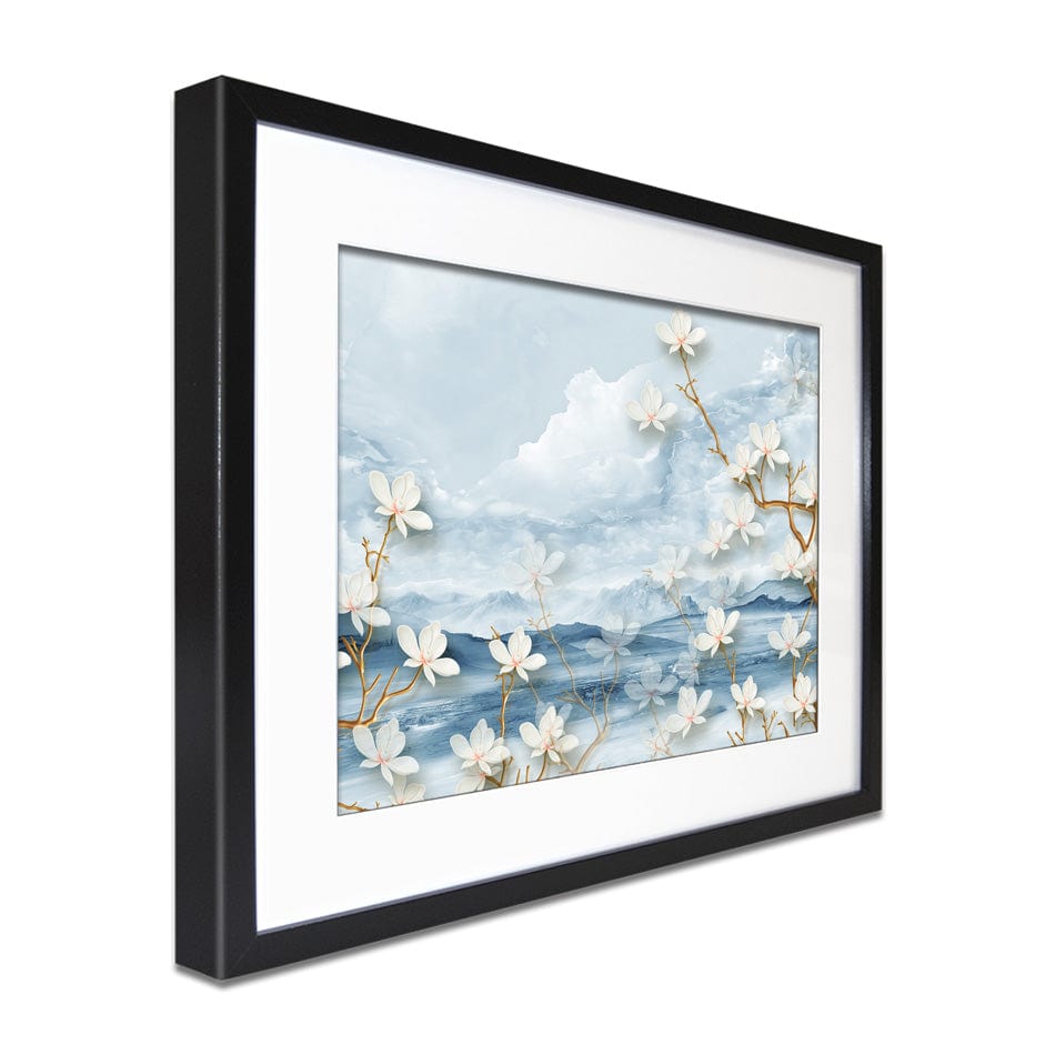 White Flowers Framed Art Print wall art product Tim Kats / Shutterstock