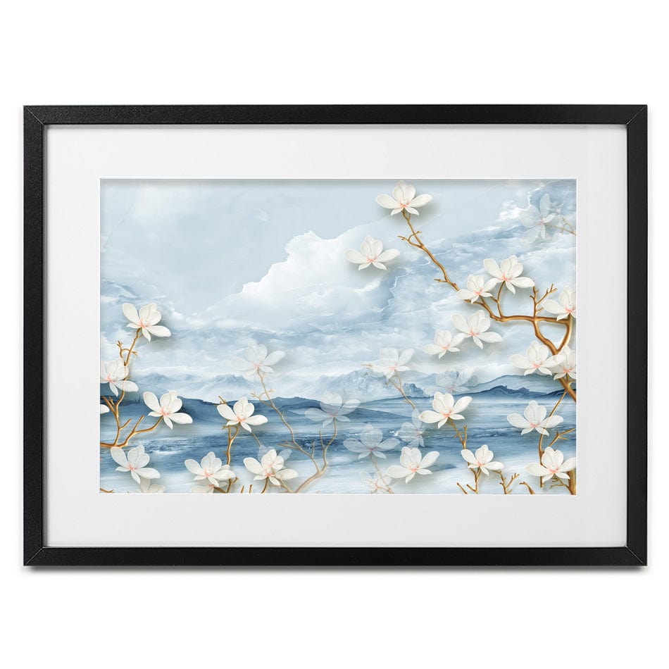 White Flowers Framed Art Print wall art product Tim Kats / Shutterstock