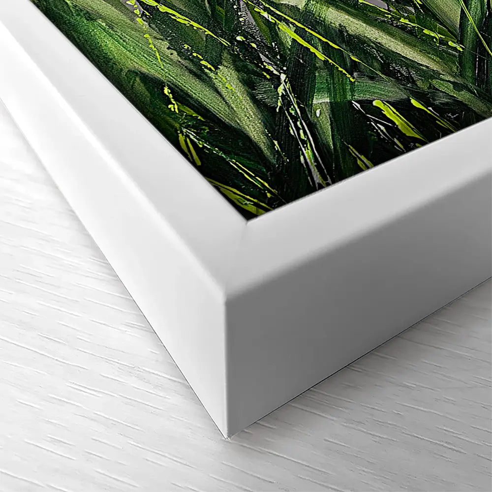 White Flowers Green Stems Square Canvas Print White Flowers Green Stems Square Canvas Print wall art product Osnat Tzadok